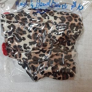 Animal print Mask and headband set.